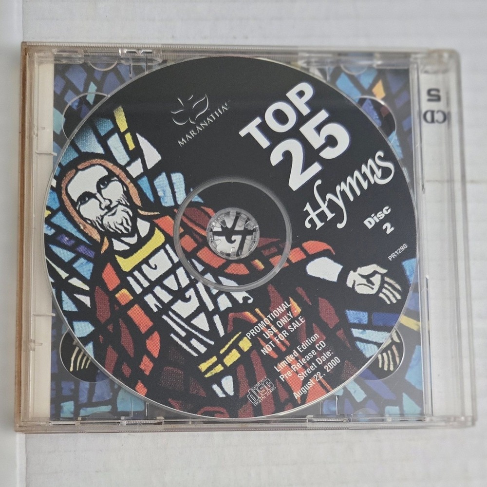 2000 Maranatha Music Top 25 Hymns Vintage‎ 2 CD Promo Set Stained Glass Art